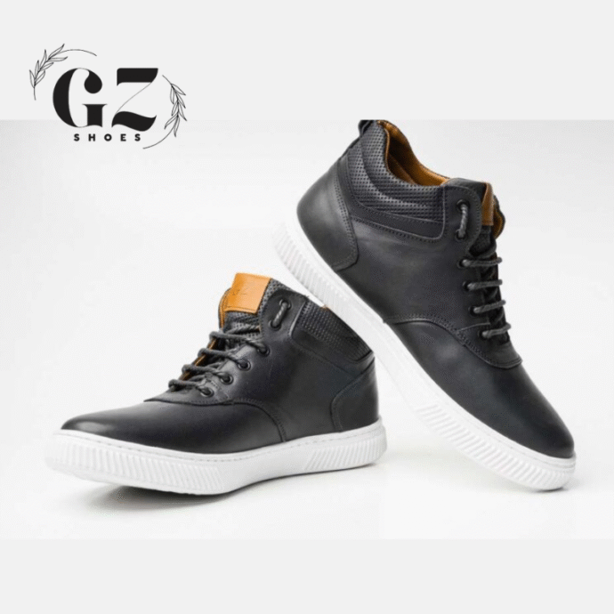 DEMI BOUTTINE NOIR CUIR